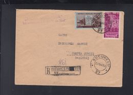 Romania Registered Cover 1953 Bucuresti To Campia Turzii(3) - Cartas & Documentos