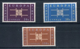 RC 8016 CHYPRE CYPRUS 217 / 219 - SERIE EUROPA 1963 COMPLÈTE COTE 70€ NEUF ** TB - Zypern (...-1960)