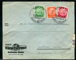 Allemagne - Enveloppe Commerciale De Neheim Pour La Suisse En 1941 Avec Contrôle Postal - Ref M12 - Covers & Documents