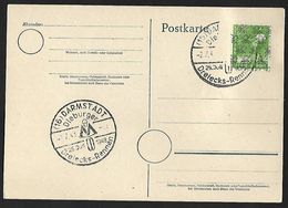1948 - DEUTSCHLAND [Alliierte Besetzung (Amerikanische Und Britische Zone)] - Card + Michel 39 II + DARMSTADT - Cartas & Documentos