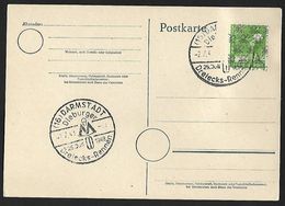 1948 - DEUTSCHLAND [Alliierte Besetzung (Amerikanische Und Britische Zone)] - Card + Michel 39 II + DARMSTADT - Covers & Documents