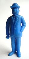 FIGURINE PUBLICITAIRE ESSO Belge Monochrome Bleu -Tintin - DUPOND Canne Main Droite (2) 1973 - Kuifje