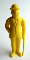 FIGURINE PUBLICITAIRE ESSO Belge 1973 Monochrome Jaune -Tintin - DUPOND Canne Main Gauche 1973 - Kuifje