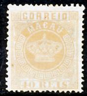 !										■■■■■ds■■ Macao 1885 AF#19(*) Crown 40 Réis Yellow 12,5 Catalog Value €145,00 (x11832) - Unused Stamps
