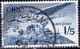 IRELAND 1948 Angel Victor Over Rock Of Cashel -  1s.5d - Blue FU - Posta Aerea