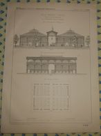 Plan D'une Halle Couverte. Type N°1. Construite En Fer Et En Maçonnerie. 1869 - Public Works