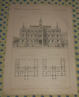 Plan D'un Hôtel De Ville. Type N°1. 1869 - Arbeitsbeschaffung