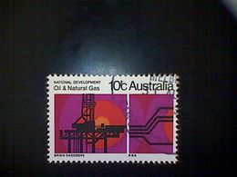 Australia, Scott #486, Used(o), 1970, Economic Development, Oil And Gas, 10c, Red, Orange, Purple And Black - Used Stamps