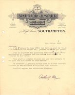 ANGLETERRE SOUTHAMPTON COURRIER 1926 Fruit Broker Arthur SOLE -  A27 - Ver. Königreich