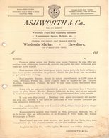 ANGLETERRE DEWSBURY COURRIER 192 Fruiyt Vegetable  ASHWORTH Wholesale Market  -  A27 - Verenigd-Koninkrijk