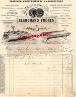 52- JOINVILLE- TRES RARE LETTRE MANUSCRITE SIGNEE BLANCHARD FRERES- MACHINES AGRICOLES-AGRICULTURE -AGRICOLE-1893 - Landbouw