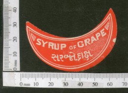 India Vintage Trade Label Grape Syrup Health Drink # LBL109 - Etiketten