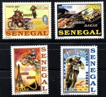 Sénégal 2001 24e Rallye Paris Dakar Motocross Motorcycle Motorsport Voiture Car Sport 4 Val. RARE  **MNH - Senegal (1960-...)