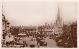 Hereford UK, High Town Market Town Square, Autos, Street Scene Autos, C1920s/30s Vintage Real Photo Postcard - Herefordshire