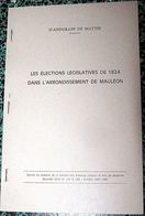 * ELECTIONS LEGISLATIVES DE1824 - ARRONDISSEMENT De MAULEON *par D'ANDURAIN De MAYTIE - Pays Basque