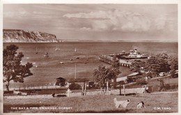 Postcard The Bay And Pier Swanage Dorset Thunder And Clayden Sunray Series RP My Ref  B12009 - Swanage