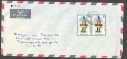 1989  Official Letter To USA  Uniforms  45 Cent X2 - St.Lucie (1979-...)