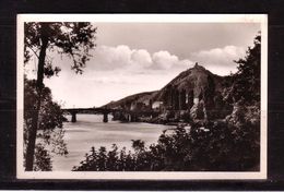 161g * BAD HONNEF * AM RHEIN * BRÜCKE ZUR INSEL GRAFENWERTH MIT BLICK AUF DEN DRACHENFELS **!! - Bad Honnef