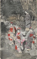 Geisha - Japon, Groupe De Geishas - Carte Colorisée 1917 - Azië