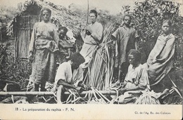 Afrique, Madagascar - La Préparation Du Raphia - Carte F.N. N° 18 Non Circulée - Africa