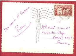 Y&T N°128 ANDORRE LA VIEILLE    Vers FRANCE 1954 2 SCANS - Brieven En Documenten