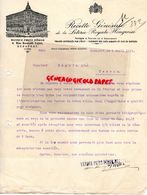 HONGRIE- BUDAPEST- RARE LETTRE RECETTE GENERALE LOTERIE ROYALE HONGROISE- BANQUE FRITZ DORGE-4 RUE KOSSUTH LAJOS-1911 - Sonstige & Ohne Zuordnung