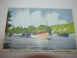 C.P.A.Ligue Maritime & Coloniale - Camp Des Pilotins - CPSF - Bouafles Les Andelys - Illustrateur : Haffner - SUP (S1) - Haffner