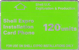 BT  Oil Rig Phonecard - Shell Expro 120unit (Thin Lettering) - Superb Fine Used Condition - [ 2] Oil Drilling Rig