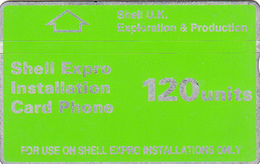 BT Oil Rig Phonecard - Shell Expro 120unit (Medium Lettering) - Superb Fine Used Condition - Plateformes Pétrolières