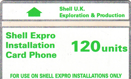 BT Oil Rig Phonecard - Shell Expro 120unit (Blue Green) - Superb Fine Used Condition - [ 2] Plataformas Petroleras