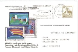1987 Mi Nr 914 Auf Decorative (Uno Wien) Karte 7073 Lorch/Wurtt 1 Mit Sonderstempel Zeppelin Flugpost - Gebuhr Bezahlt - - Cartes Postales Privées - Oblitérées