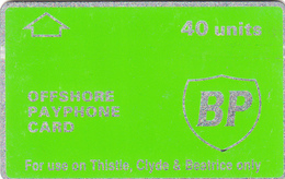 BT Oil Rig Phonecard - British Petroleum 40unit (Clyde Thistle & Beatrice) - Superb Fine Used Condition - Piattaforme Petrolifere