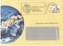 1984  Mi Nr 914 Auf Decorative Enveloppe 7073 Lorch/Wurtt 1 Mit  Sonderstempel Welt World Atlas - Gebuhr Bezahlt - Privé Briefomslagen - Gebruikt