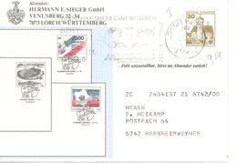 1986 Mi Nr 914 Auf Decorative Enveloppe 7073 Lorch/Wurtt 1 Mit Sonderstempel Mexico 86 Fussball Voetbal - Gebuhr Bezahlt - Privé Postkaarten - Gebruikt