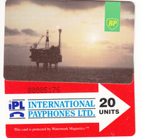 BT  Oil Rig Phonecard - British Petroleum 20unit (IPL) - Superb Fine Used Condition - Piattaforme Petrolifere