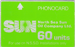 BT  Oil Rig Phonecard- Sun Oil - 60units - Superb Fine Used Condition - [ 2] Plataformas Petroleras