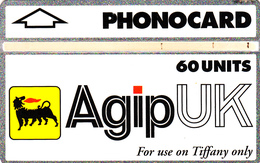 BT  Oil Rig Phonecard- Agip UK 60unit) - Superb Fine Used Condition - Boorplatformen