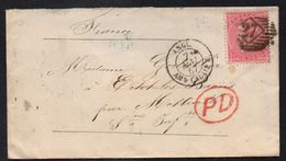 GB - QV / 1857 LETTRE POUR LA FRANCE - MOTTEVILLE  (ref 7613) - Brieven En Documenten