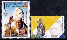 BOSNIAN SERB REPUBLIC 2003 Papal Visit MNH / **.  Michel 277-78 - Bosnien-Herzegowina