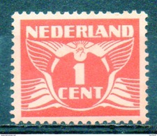 PAYS-BAS - (Royaume) - 1924-27 - N° 133 - 1 C. Rouge - (Chiffre) - Ungebraucht