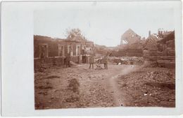 BEUVRAIGNES Grande Guerre 14.18 Original Private Deutsche Fotokarte Soldaten Minenwerfer Ruinen August 1915 - Beuvraignes