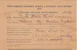 PRIZONERS OF WAR CORRESPONDENCE, SENT TO HUNGARY, CENSORED, WW2, RUSSIA - Covers & Documents