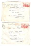 MAROC : 2 Lettres Affranchies Yvert N° 262 A Avec Obl Mécanique CASABLANCA Différentes, 1950 - Briefe U. Dokumente