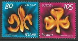 ISLANDIA/ ISLAND/ ICELAND -EUROPA  2007-" A CENTENARY SCOUT -EUROPA-CEPT"- SERIE De 2 V. - 2007