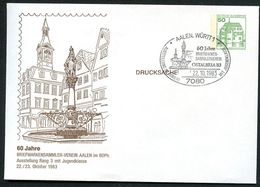 Bund PU113 D2/003 Privat-Umschlag MARKTBRUNNEN AALEN Sost.1983 - Enveloppes Privées - Oblitérées