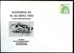 Bund PU113 D2/026 Privat-Umschlag HAFENANLAGE NORDENHAM 1983 - Enveloppes Privées - Neuves
