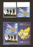 KOSOVO / REPUBLIC KOSOVA  -EUROPA  2007-" A CENTENARY SCOUT -EUROPA-CEPT"- SERIE + HOJITA BLOQUE -  RARA - 2007