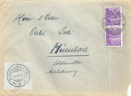 Brief  Bern - Hünibach  (Rollenpaar - Klebestelle)        1935 - Rouleaux