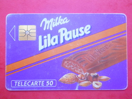 France - Télécarte Milka Lila Pause - 1990 - PU - 50 Unités - Puce GEM - Utilisée - 1990