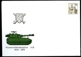 Bund PU114 C1/002-II Privat-Umschlag PANZERHAUBITZE M 109 G Lahnstein 1979  NGK 5,00 € - Private Covers - Mint